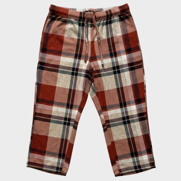 Joyspun Other - Joyspun Womens XL 16-18 Pajama Sleep Pants Orange Cream Black Plaid